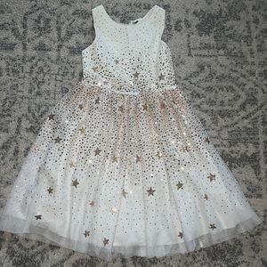 Girls gold sequin dress